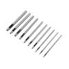 10pcs 0.5-5mm Range Hollow Punch Tool Kit Stainless Steel Oval Hole Punch Set  For Gaskets