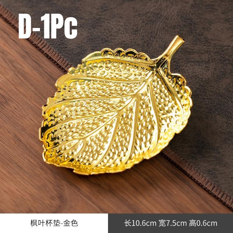 1 Stück Gold Retro Metall Untersetzer Exquisite Isolierunterlage Teetabletts für Zuhause Teeräume Vintage KongFu Teezeremonie Zubehör Geschenk
