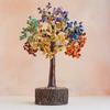 Seven Chakra Natural Healing Gemstone Crystal Tree For Home - Multicolor