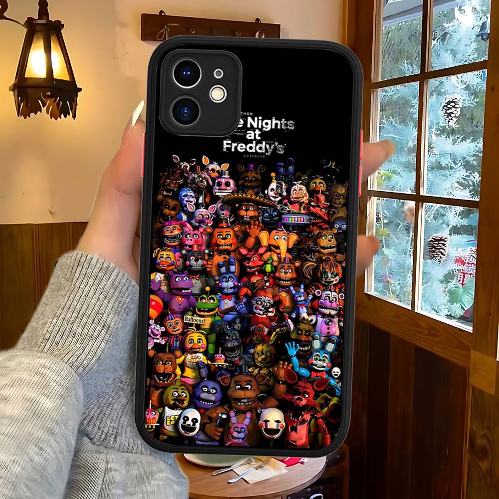 Game F-Five N-Nights At F-FreddyS For IPhone 15 16 Pro Max 11 12 13 14 XS XR X Plus 16E Matte Translucent Phone Cover