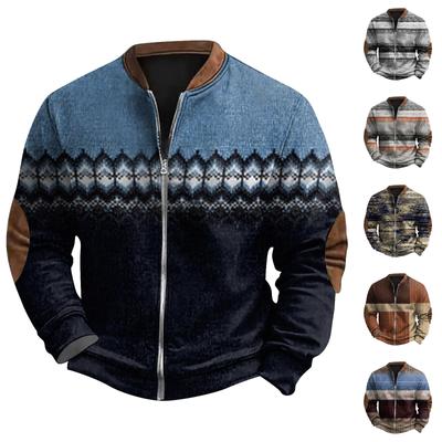 Pánska mikina Retro Casual Gradient s potlačou