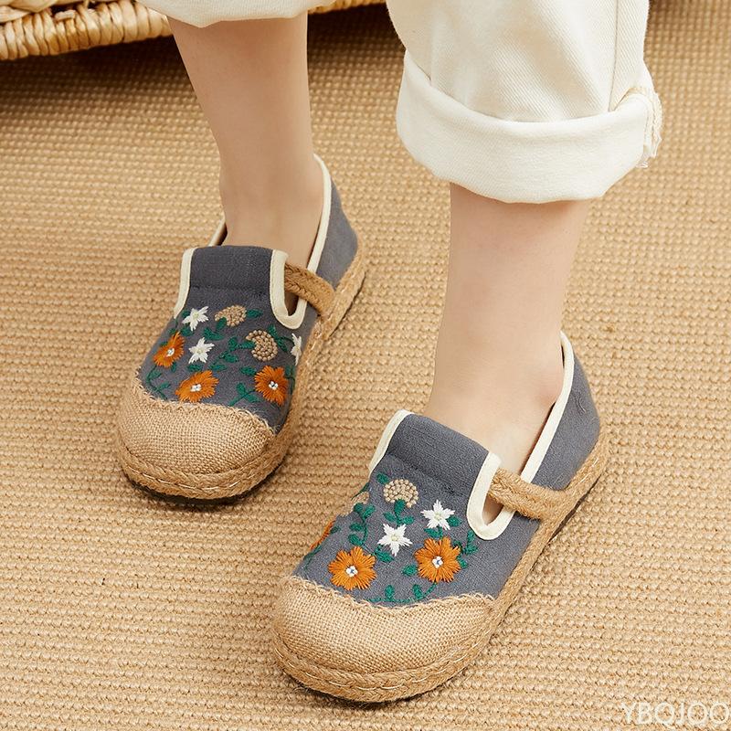 Fashion New spring Fashionable versatile Women Flat Shoes Comfortable Retro minimalist Ladies Elegant Casual Embroidered Sneakers