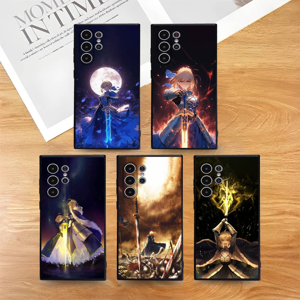 Fate Z-Zero Stay Night Saber Phone Case for Samsung S series s21 s22 s23 s24 s25 FE Plus Ultra TPU Soft to Skin-friendly case