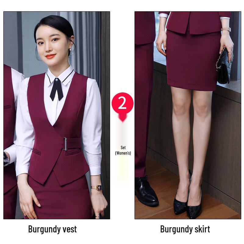 Unisex Professional Vest for Flight Attendants and Hotel Receptionists - Summer Work Uniform