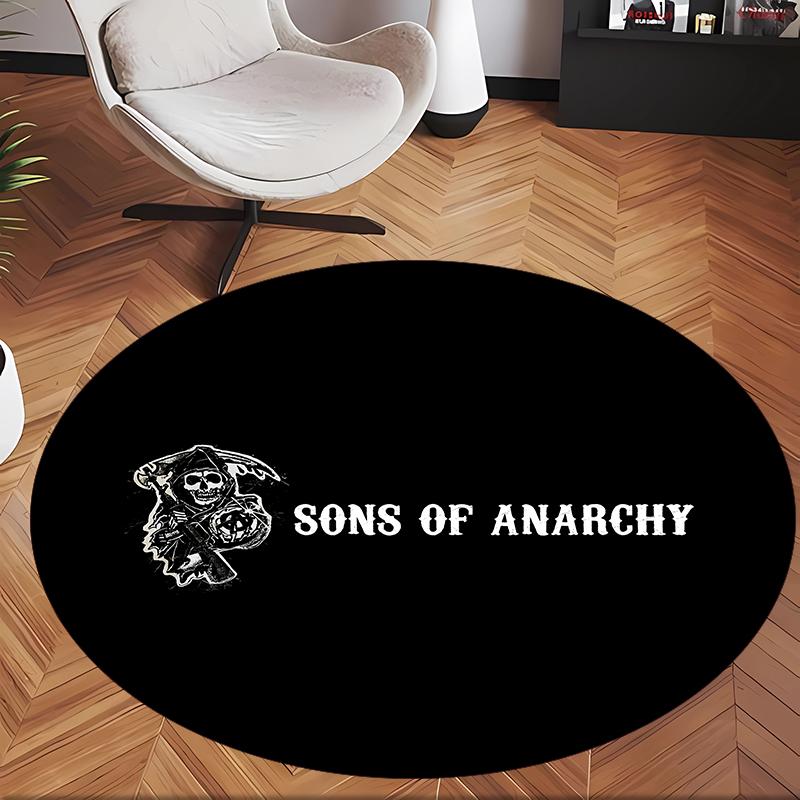 Sons Of Anarchy (5) Round Office Rug Decorative Floor Rug for Office Bedroom Living Room and Home Space