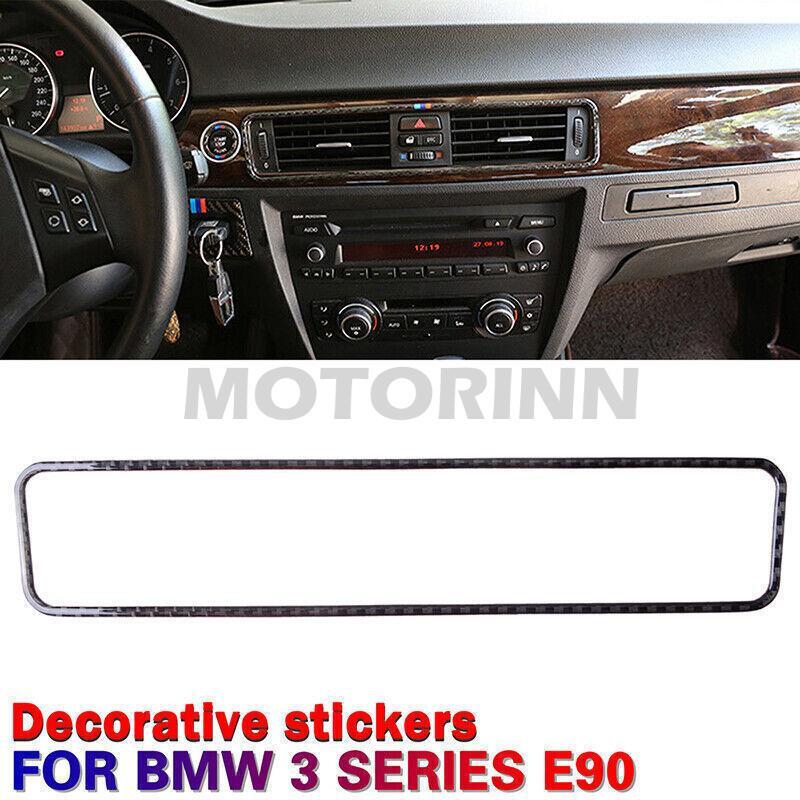 Real Carbon Fiber For BMW E90 3Series 05~12 Middle Console Air Outlet Vent Trim