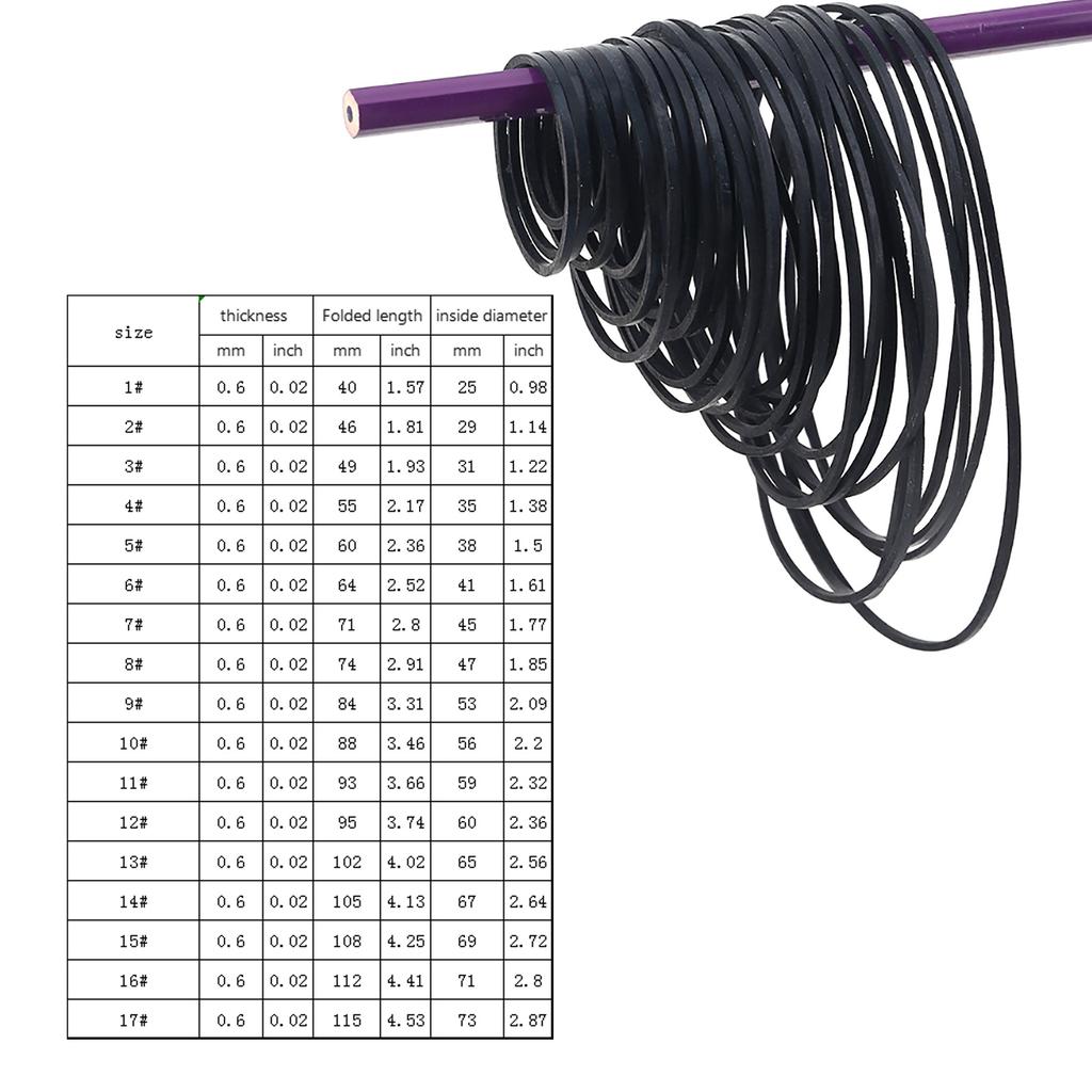 5 Stück 40-115mm Kassettenrekorder Gummi Riemen 0,6mm Breite Gemeinsamer Riemen für Recorder und DVD-Laufwerke