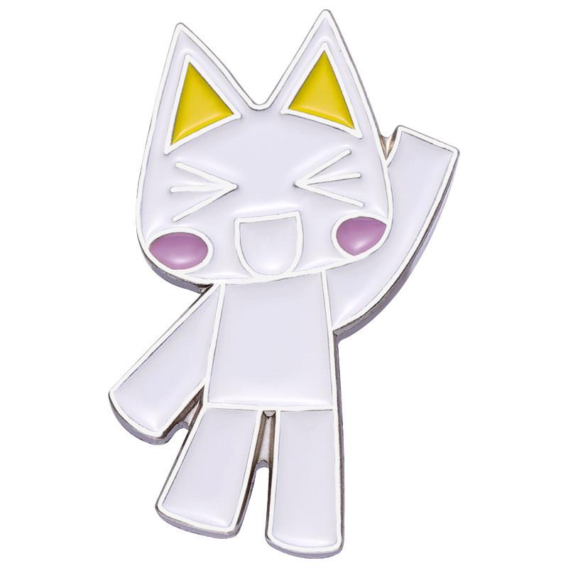 

Unique Cartoon Animal Brooch In Alloy Featuring A Charming White Design Cat