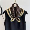 Silk Scarf Chinese Square Scarf Women's Versatile New Korean Version 61cm Silk Scarf Temperament Versatile Headband