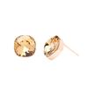 European and American personality versatile eight-color princess square crystal earrings, gold-plated fashion without pierced earrings, earrings, wome