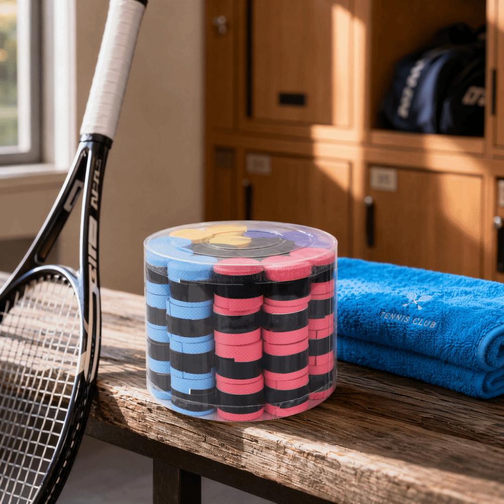 60 Stück Weiche Schläger-Übergriffe Schweißabsorbierendes Tennisgriffband Badminton-Griffband Tennisschläger