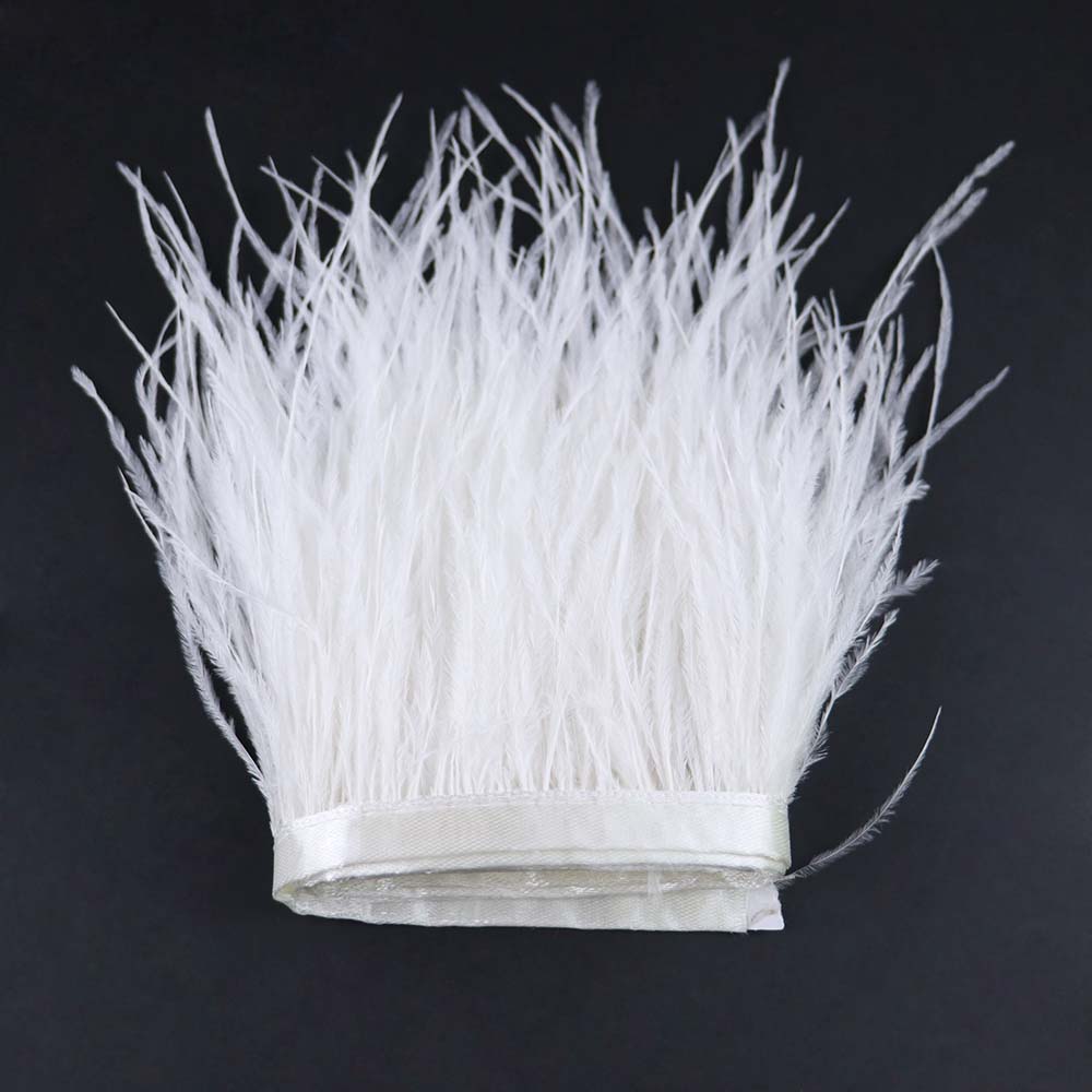Feather 6-18CM Natural White Black Ostrich Feathers Trim for Wedding Dress Clothing Accessories Party Decoration Plume Fringe