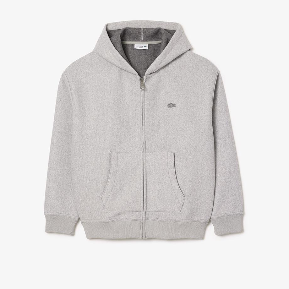 Lacoste Men's Flannel Hooded Zip-Up SH4106-54NCCA