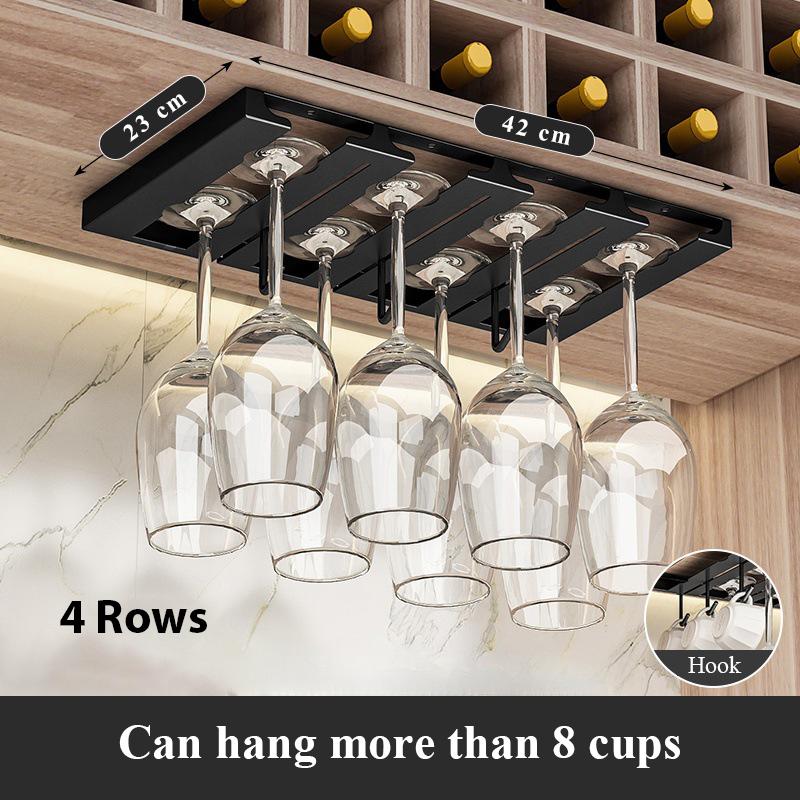 

Подвесная перевернутая стойка для хранения винных бокалов из нержавеющей стали 42 cm