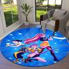 1pc Superhero TrioPower and Style Round carpet, Made of Polyester,Perfect for Decorating Office Chairs, Living Rooms,Vibrant Decorative Rug