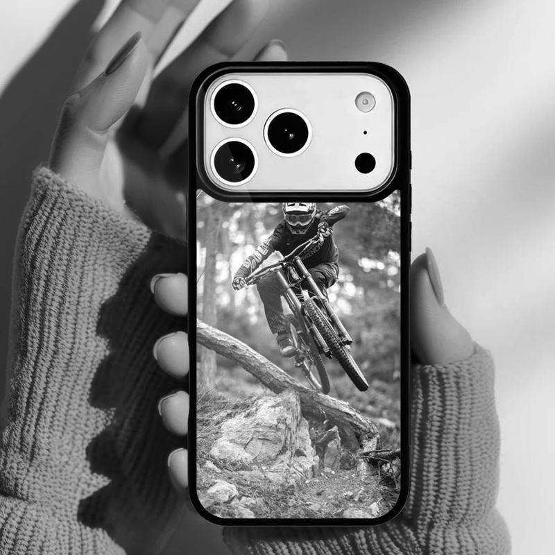 Sport Mountain Bike Cycling Art Phone Case for iPhone 17 Air 16e 15 14 13 Pro Max Back Cover for 12 11 Pro Coque