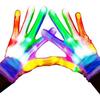 1 Pair Light Up Gloves Colorful 6 Mode Flash Soft LED Finger Gloves for Adults Halloween Cosplay Colorful Light