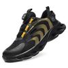 Rotating Button New Safety Shoes Men Anti-smash Anti-puncture Work Shoes Fashion Men Sport Shoes Security Protective Boots Men