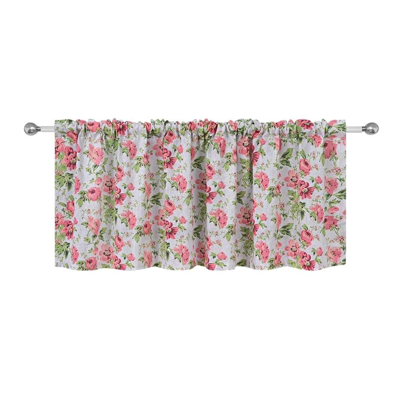 

1 шт. Стрижень через коротку штору Домашня квіткова декоративна штора 46*146cm