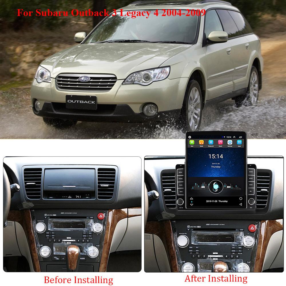 9.7'' Android Car Radio Carplay For Subaru Outback 3 Legacy 4 2004-2009 Tesla Vertical Screen Autoradio Multimedia Player 2+32GB