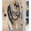 NINA SOLOR Fubao Stamp Collection Silk Wool Scarf