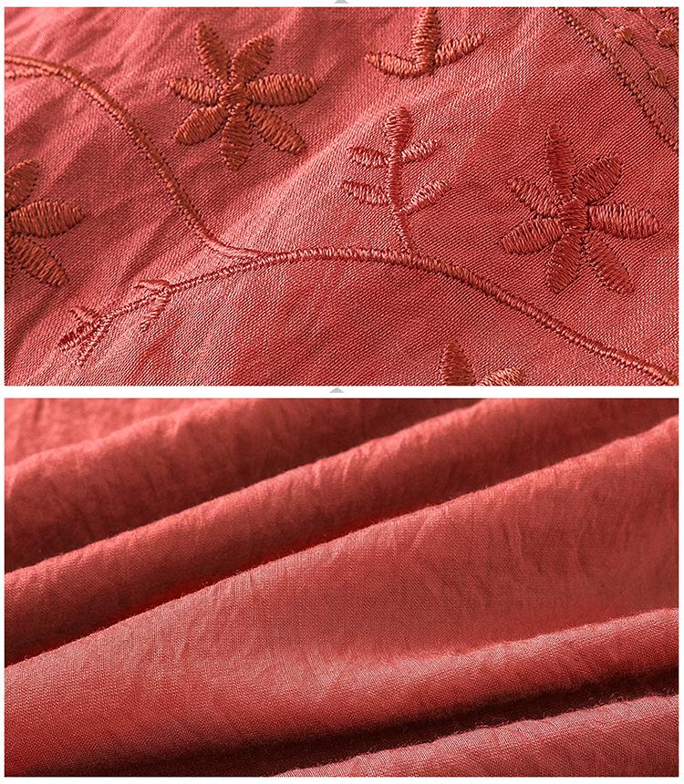 Women's Tencel Linen Embroidered Short-Sleeve T-Shirt & Pants Two-Piece Set - Summer 2025 Collection for Middle-Aged Moms