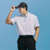 CHALLENGER Men'S Airhole Woven Mix Collared Short Sleeve Woven Top Light Grey