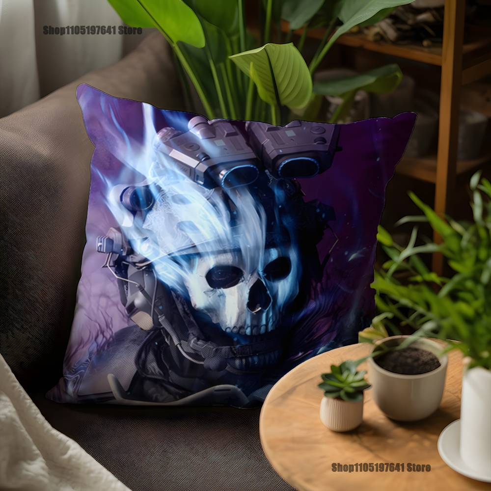 Cod Call Of Duty G-Ghost Pillow Case For Sofa Decor Car Office Room Printing Cushion Cover Decorations And Protector