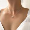 Fashion Heart Pendant Necklace For Women Artifical Pearl Gold  Color Chain Choker Girls Elegant Party Jewelry Accessories