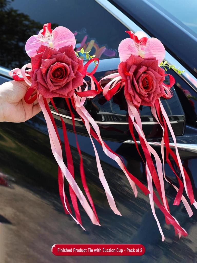 Wedding Car Decoration Floral Set for Handles and Dowry Car