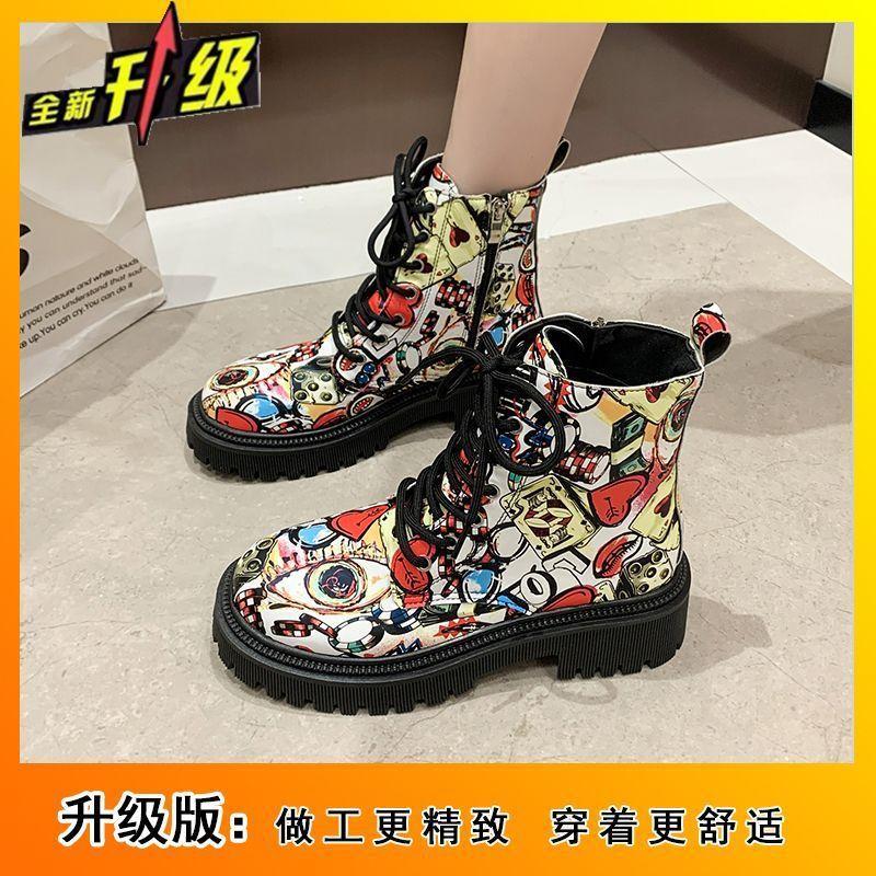 Versatile, Comfortable and Fashionable Outer Wear Women's Short Boots 2025 Autumn and Winter New Thick-soled Casual Warm Martin Boots Women