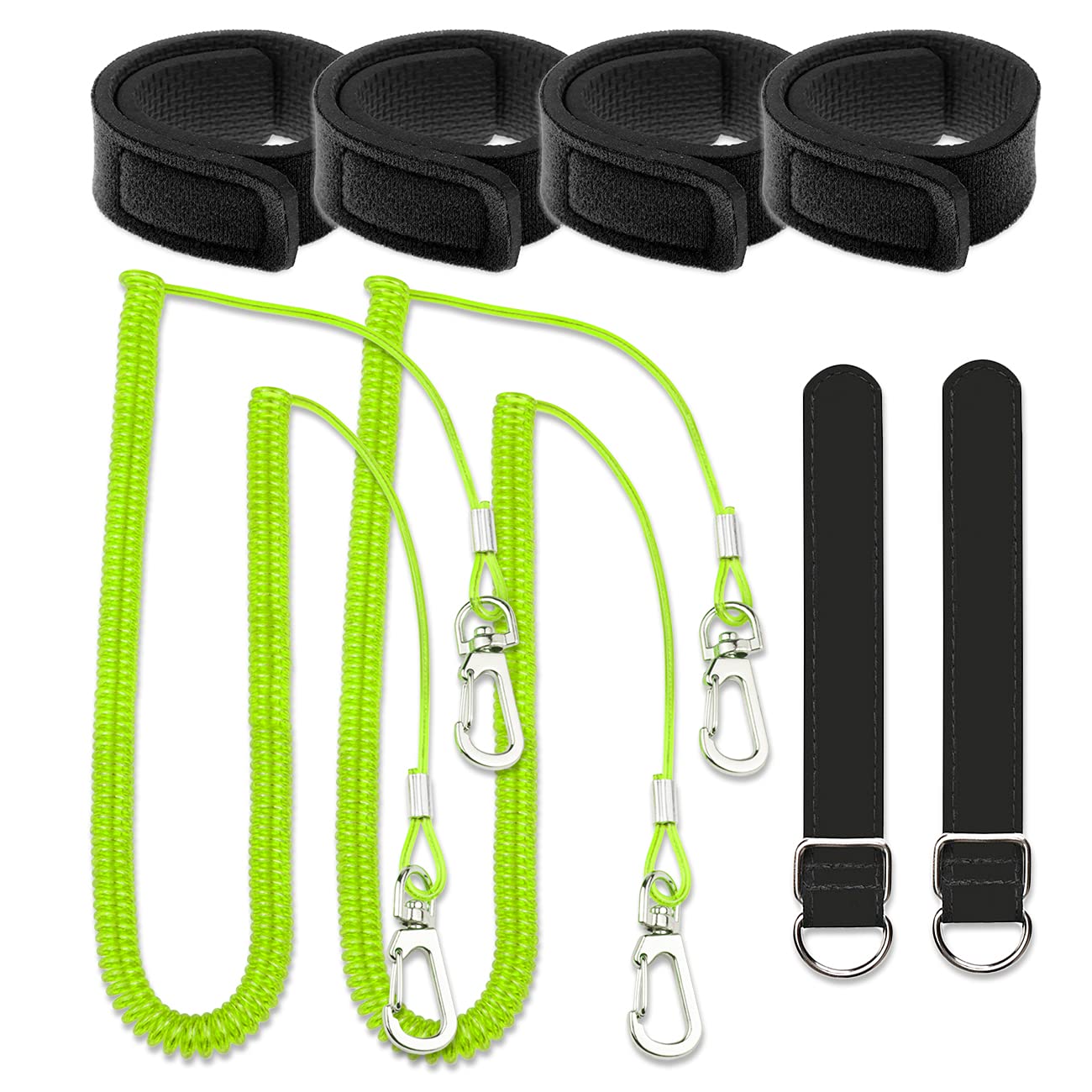 

EXERT Fishing Rod Strap with Rope, Spiral Cord, 290cm, Wire (Green)