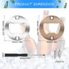 50/25 Stück DIY Flaschenöffner-Einsatz-Kits, Bierflaschenöffner-Einsatz, Edelstahl-Beschlagteile Zubehör für Harzform