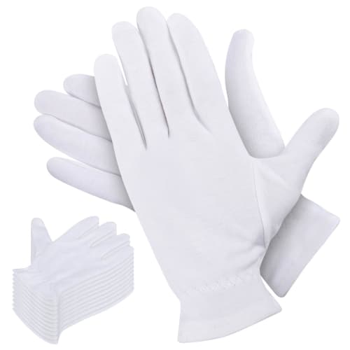 Segbeauty Hand Care Gloves, 6 Pairs (12 Pieces), Hand Treatment Gloves, 100% Pure Cotton, Hand Protection, Hand Care, Night Gloves, Gentle On the Skin
