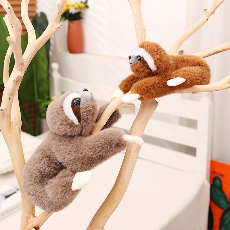 Cute Lying Sloth Plush Toy - Simulated Animal Ornament for Children