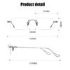 Fashion Rectangular Women'S Myopia Glasses Unisex Rimless Minus Diopter Eyeglasses Trendy Near-Sighted Eyewear With Diopters Quality
