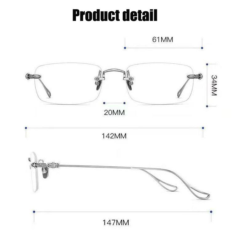 Fashion Rectangular Women'S Myopia Glasses Unisex Rimless Minus Diopter Eyeglasses Trendy Near-Sighted Eyewear With Diopters Quality