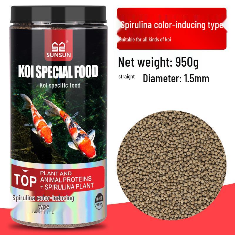 Color Enhancing Fish Food for Koi, Goldfish, and Tropical Ornamental Fish