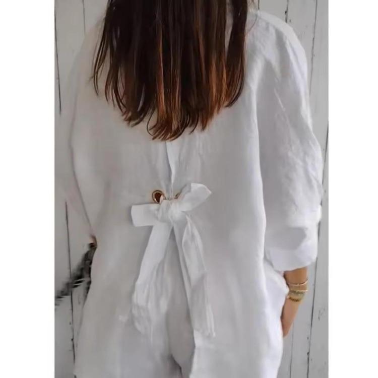 Women's Casual Fashion Solid Color Print POLO Neck Blouses Shirts 3/4 Sleeves Spring Fall