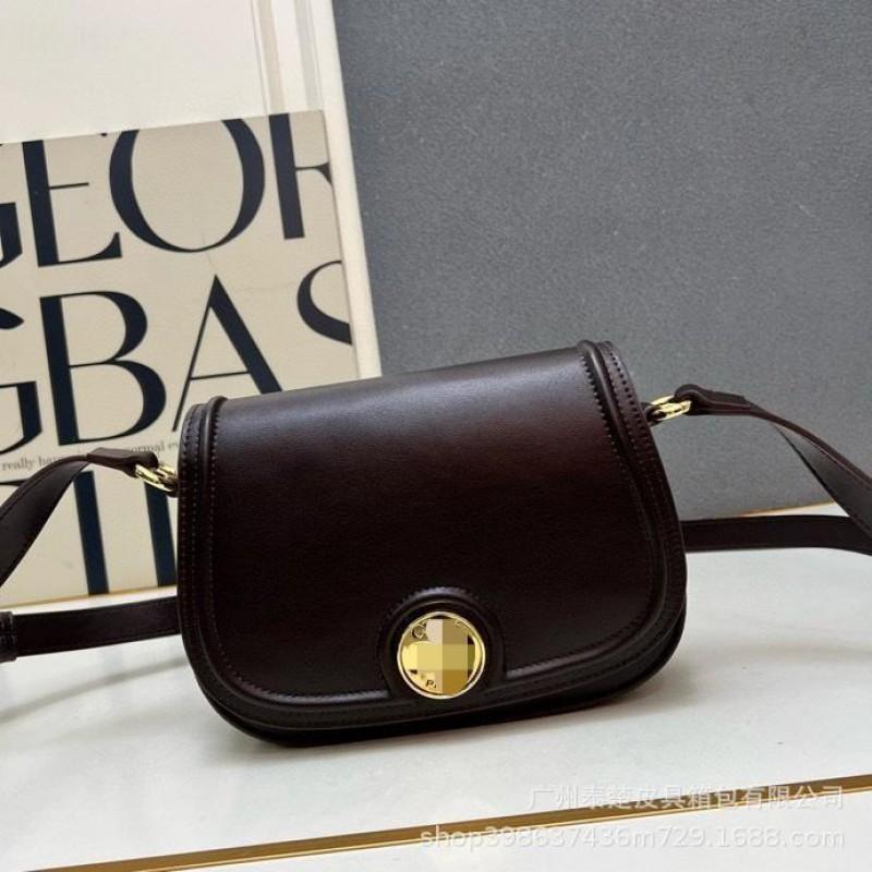 2025 Neue C-Stil Retro Satteltasche Damen Echtes Leder Crossbody Modisch Allespassend Klein Quadratisch Hochwertiges Gefühl