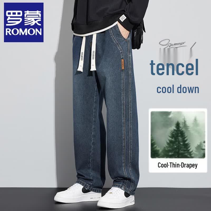 Romon Men s Lightweight Loose Straight-Leg Jeans 2XL