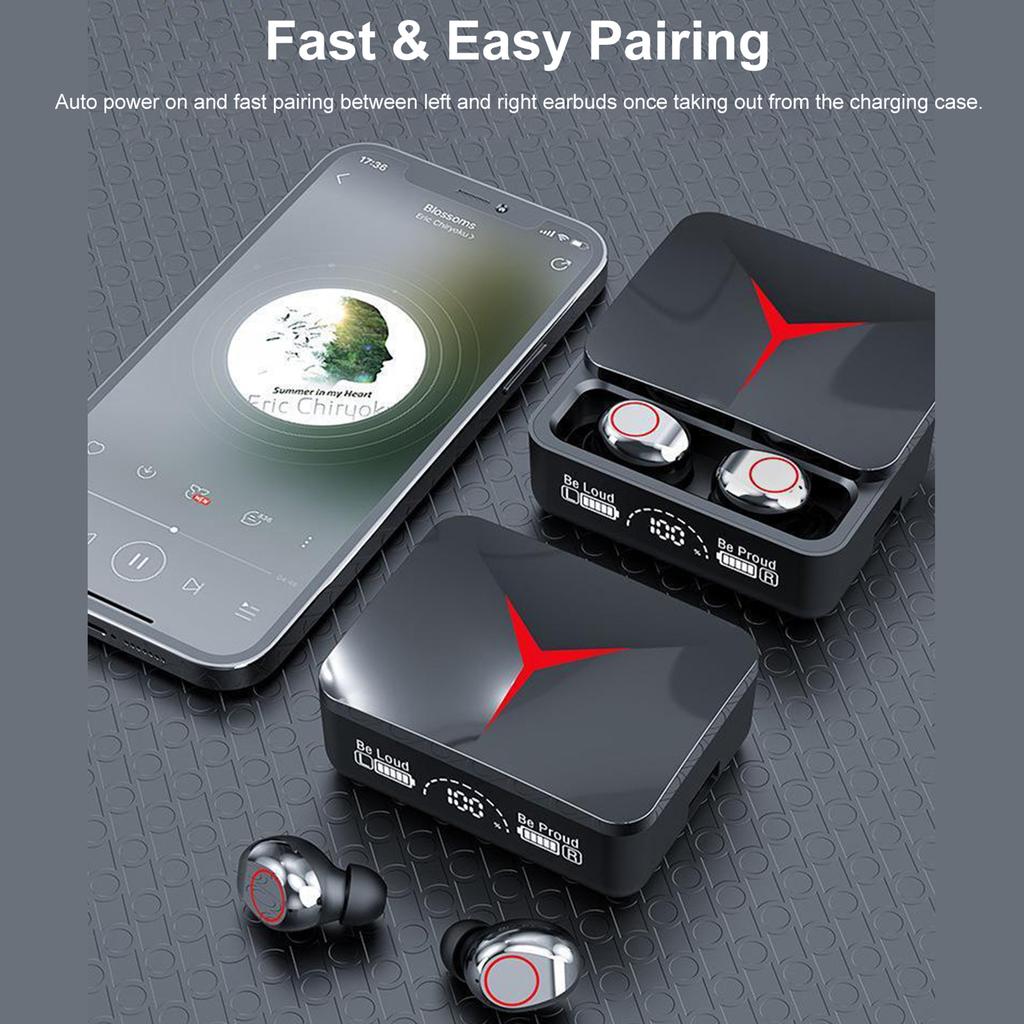 M90 True Wireless Headphones Bluetooth 5.3 Sport Headset Touch Control Music Earphones In Ear Mini Earbuds with Mic