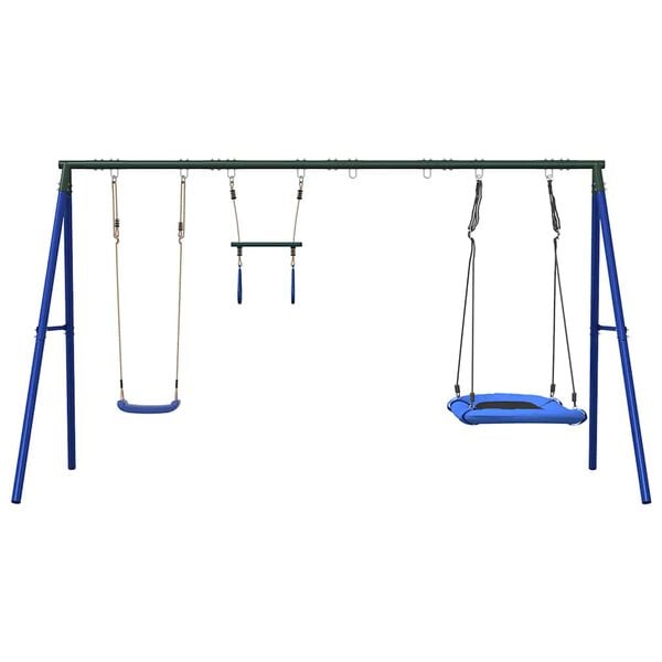 vidaXL Outdoor Game with Swing, Trapeze and Nest Swing