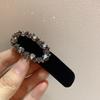 Fermacapelli con Strass Caldi dalla Corea Fermagli a Scatto Neri Retrò per Donna Fermaglio Elegante Laterale Barrettine di Cristallo di Lusso per Ragazze Accessori per Capelli