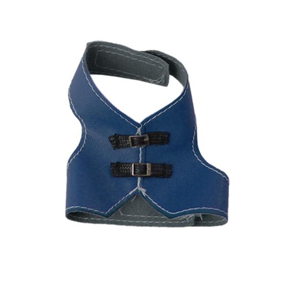 

Жилет для домашних птиц из искусственной кожи, одежда для птиц, регулируемый наряд для птиц в винтажном стиле для повседневных прогулок, маскарадный костюм L синий