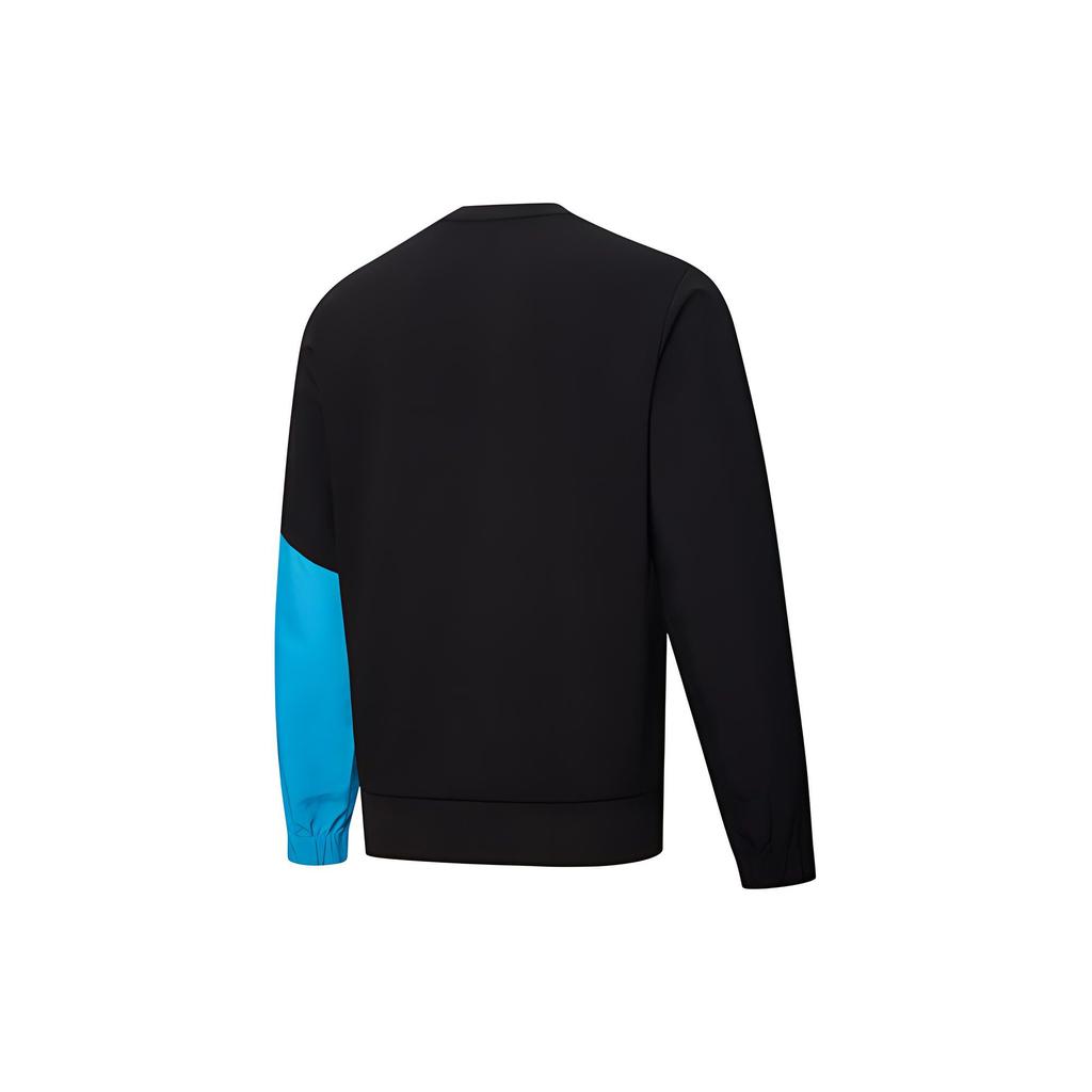 Puma Patched Color Block Round Neck Sweatshirt Men Tops Black 532181-01