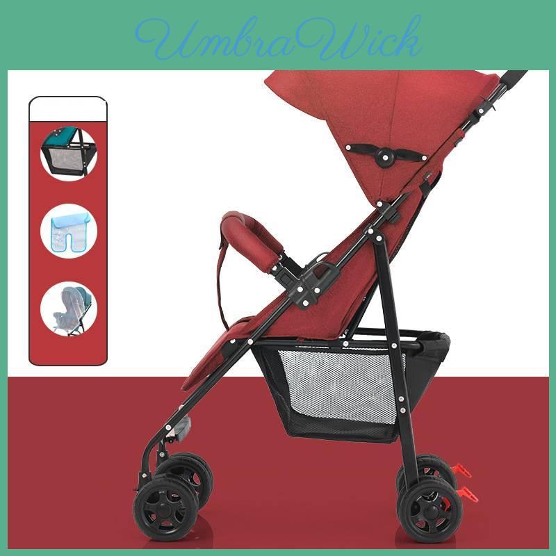 Stabiler Stahlrahmen Kinderwagen Praktisches faltbares Regenschirmdesign für Reisen