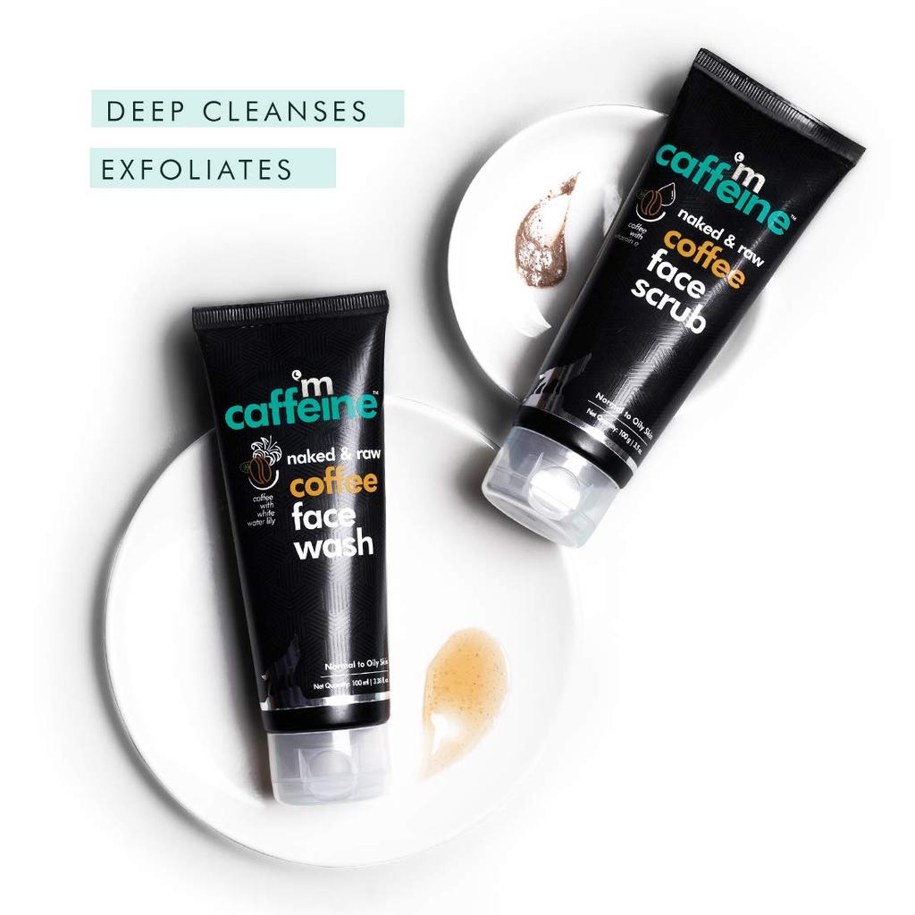 mCaffeine Coffee Face Wash & Scrub Combo Pack 100ml Each Pack of 2 Anti-Pollution Kit