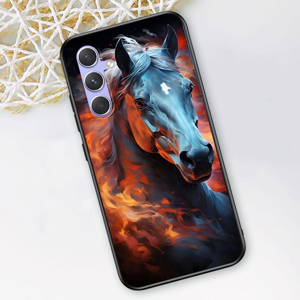Horse Case for Samsung Galaxy A51 A53 A54 A31 A52 A12 A13 A21s A22 A32 A11 A22 A33 A41 A52s A73 A14 A24 TPU Phone Cover