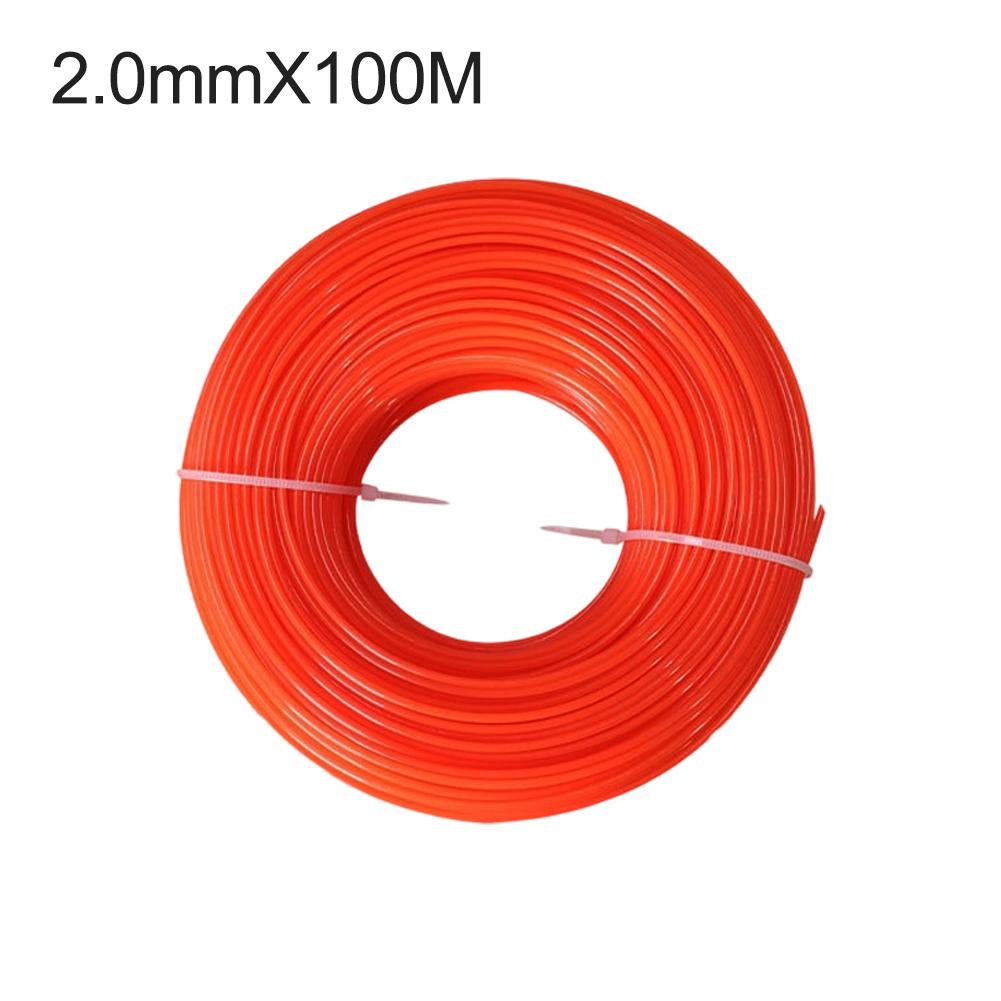 

1pc 100m Mowing Line Low Noise Trimmer Line Dual Polymer Looped Winding Straw Rope For Efficient Mowing Landscaping Gardening помаранчевий